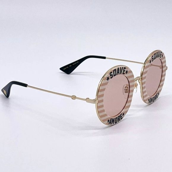 Sale! New Gucci Women's 44mm Nude Gold Sunglasses! - Picture 7 of 8